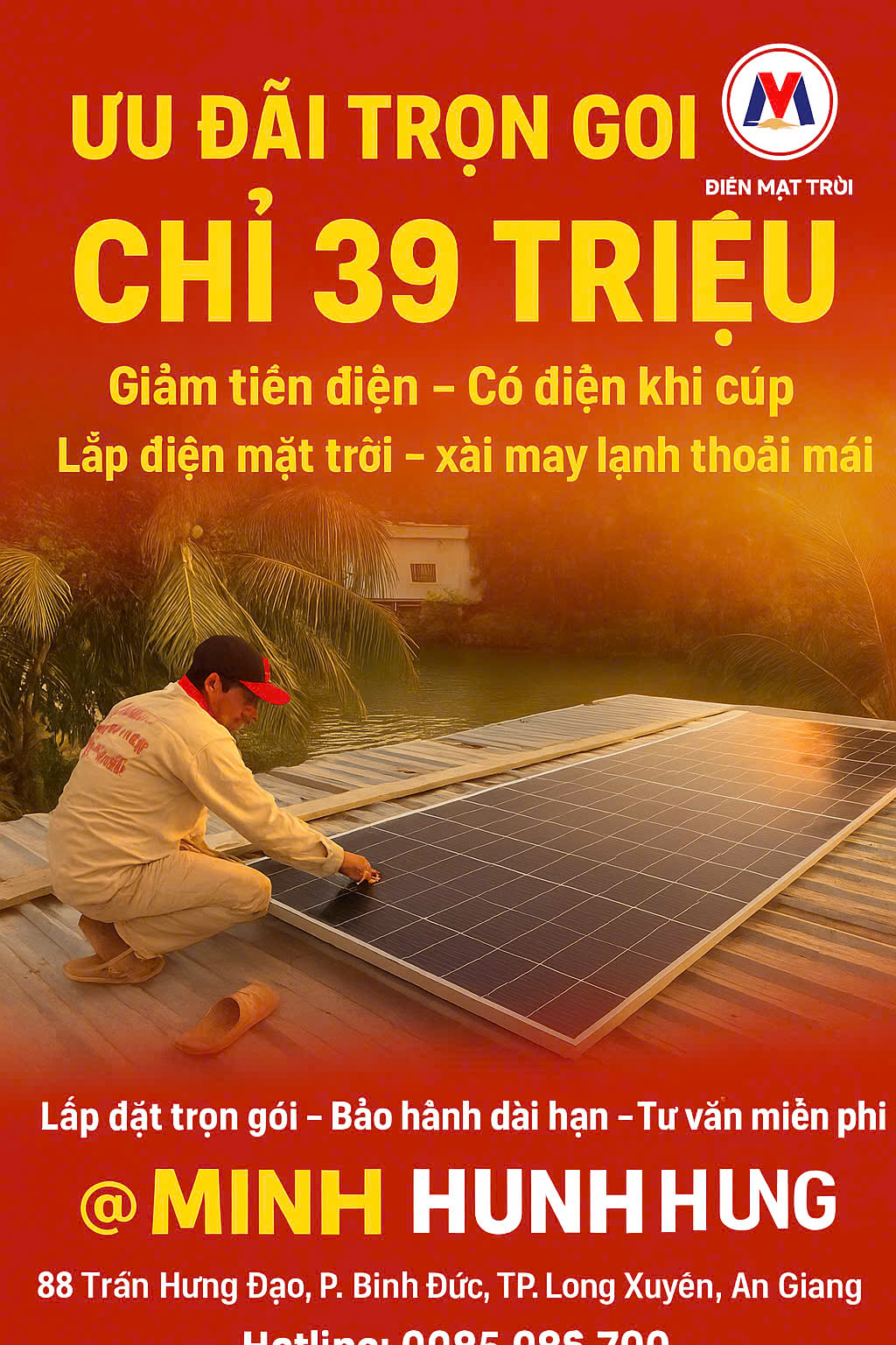 Điện mặt trời Bám Tải 3kw